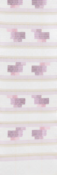 Ichimatsu Ro Gauze Obi Sash with Hanaori Pattern "Purple Scent"