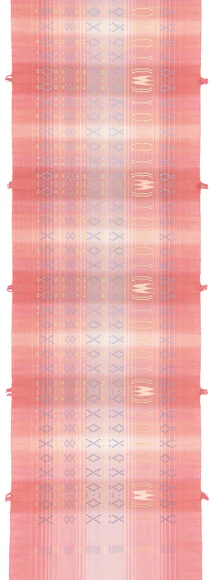 Chibana Hana-ori Obi Sash "Madder Red Sky"