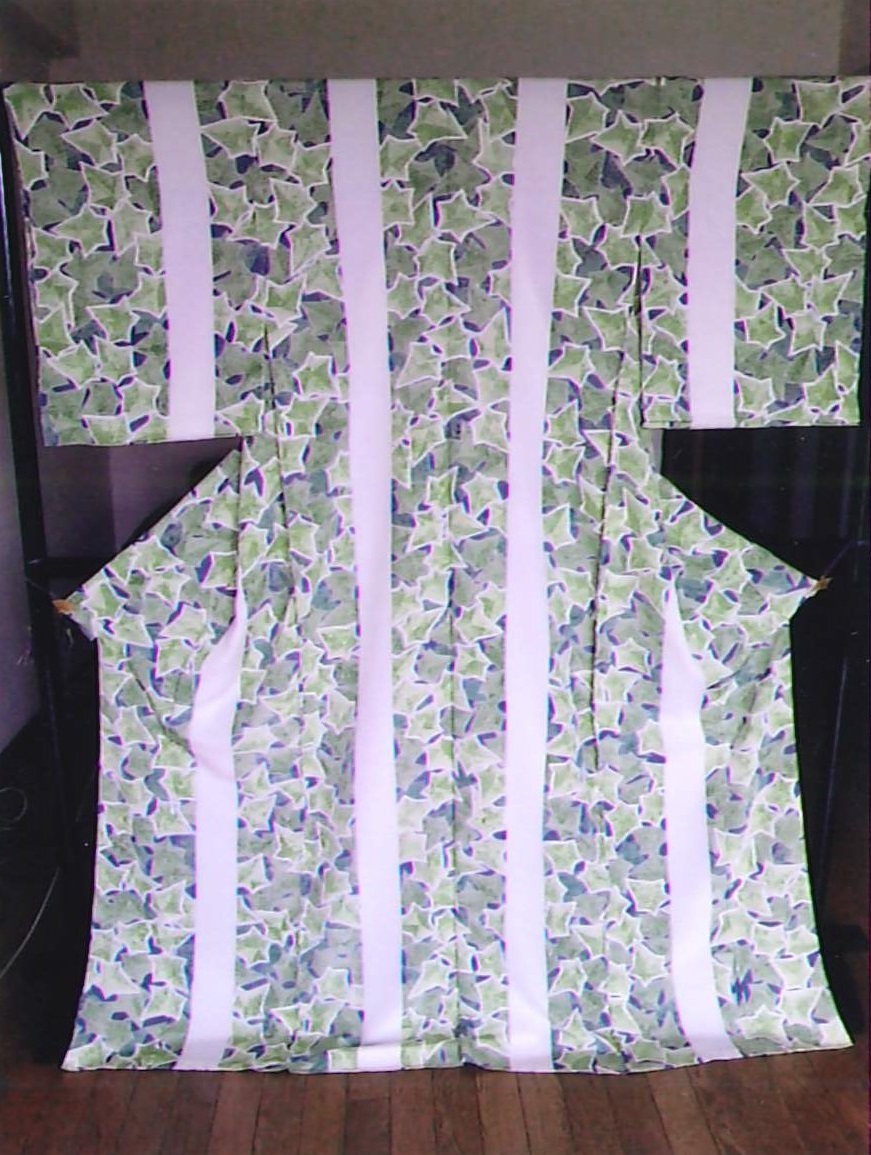 photo Kimono with Design in Batik and Yuzen Dyeing "Pathway　"