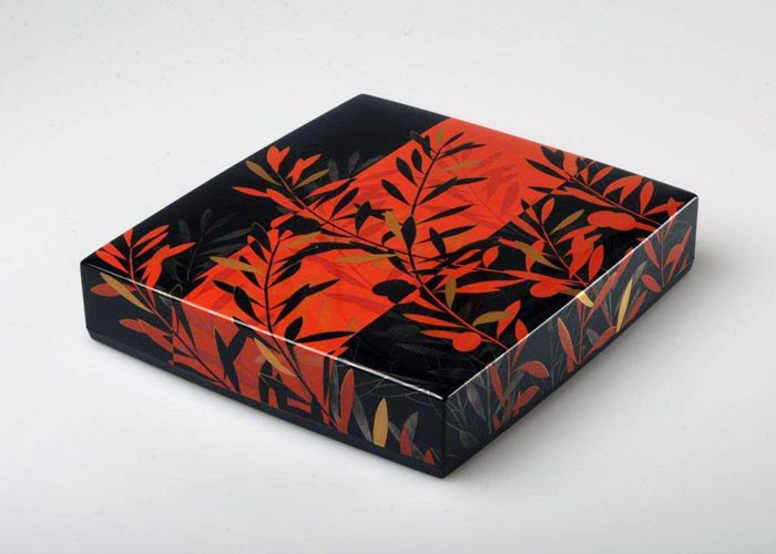 photo Box of Rantai for Shikishi with Design in Makie "Sunset on the Hill"